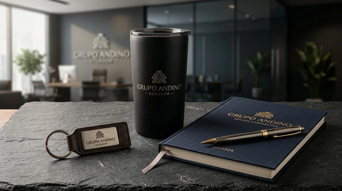 Merchandising corporativo premium y artículos promocionales ejecutivos en Ecuador