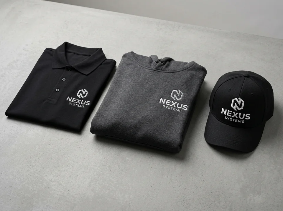 Textiles personalizados, polos corporativos bordados y gorras con logo